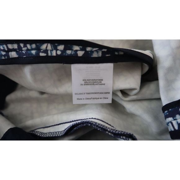 Tory Burch 11152205 Women's Sz L Blue Tribal Print Ponte Ankle Pants $250 - Picture 3 of 13